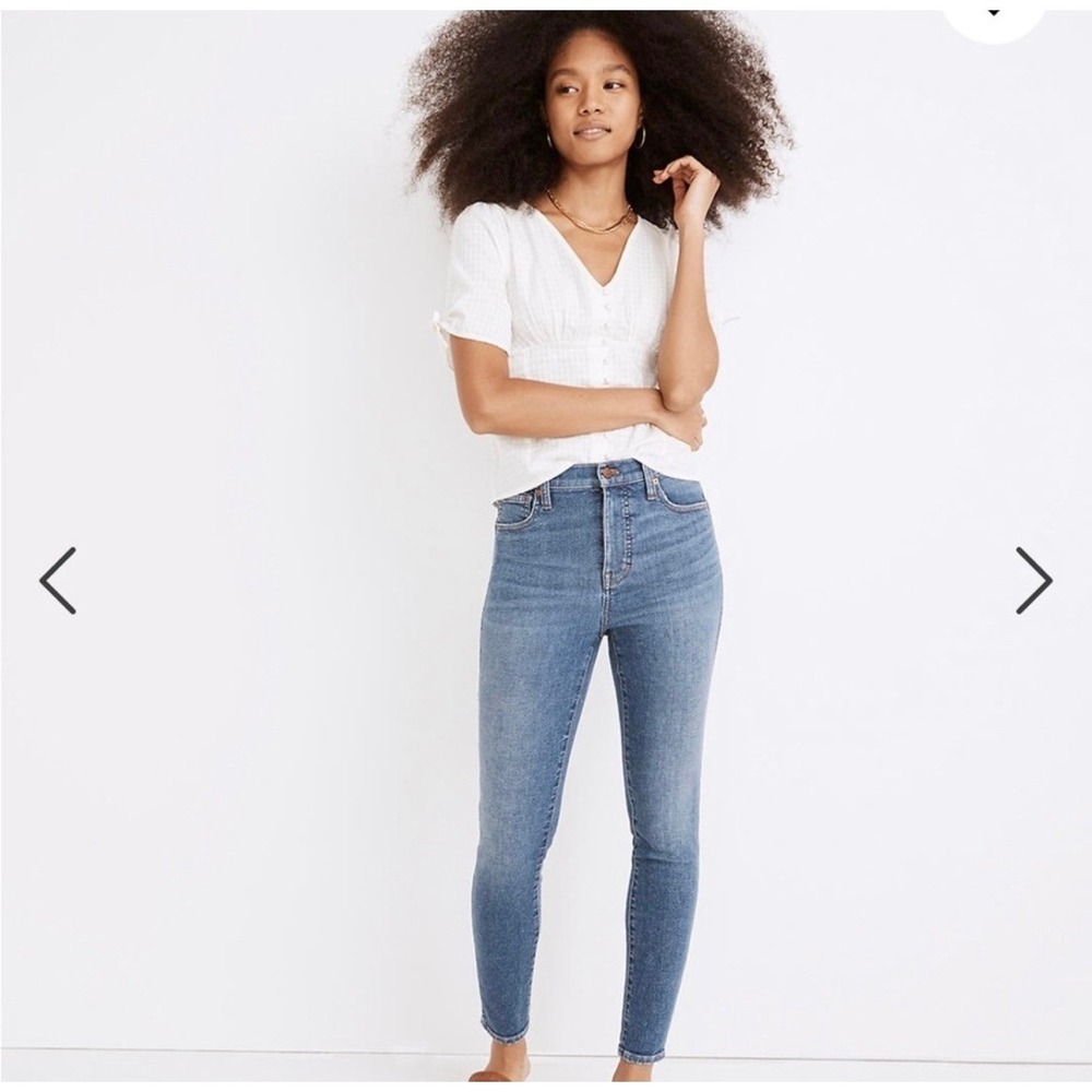 Madewell 10 High-Rise‎ Skinny Crop Jeans Medium Wash DM5743 Womens 25